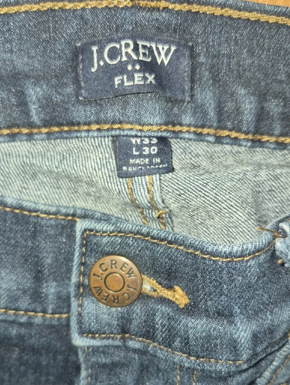 J. Crew Slim Flex 33x30 Dark Indigo Jeans